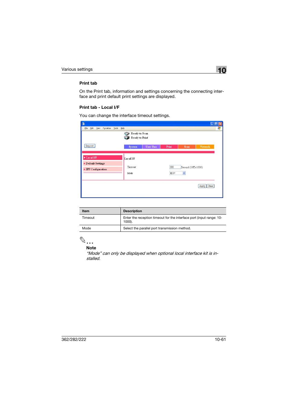 Print tab, Print tab - local i/f, Print tab -61 print tab - local i/f -61 | Konica Minolta bizhub 362 User Manual | Page 318 / 372