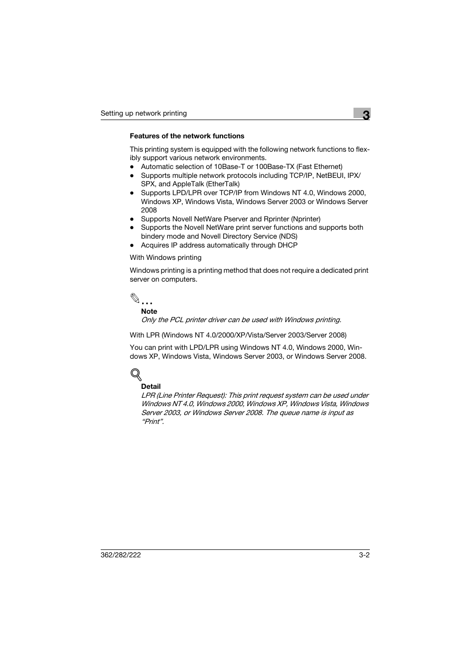 Features of the network functions, Features of the network functions -2 | Konica Minolta bizhub 362 User Manual | Page 60 / 372