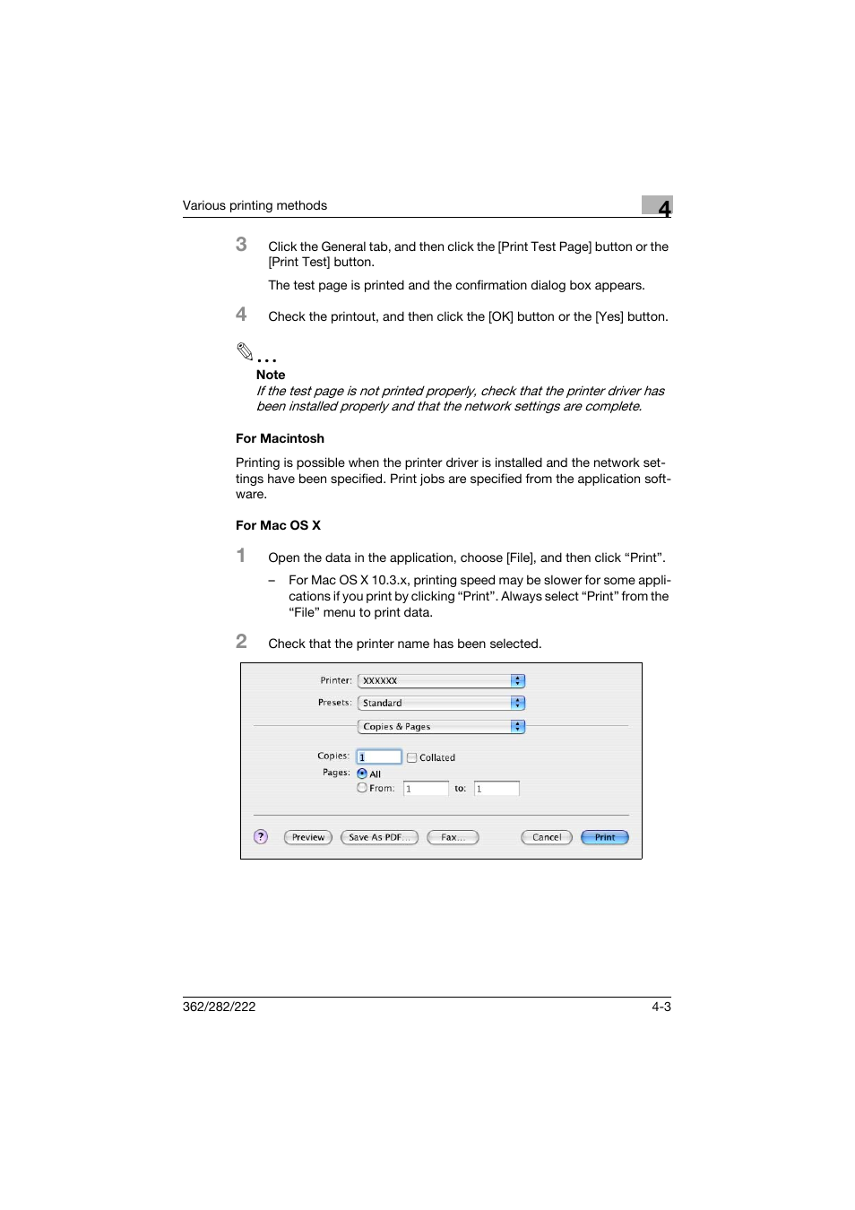 For macintosh, For mac os x, For macintosh -3 for mac os x -3 | Konica Minolta bizhub 362 User Manual | Page 97 / 372