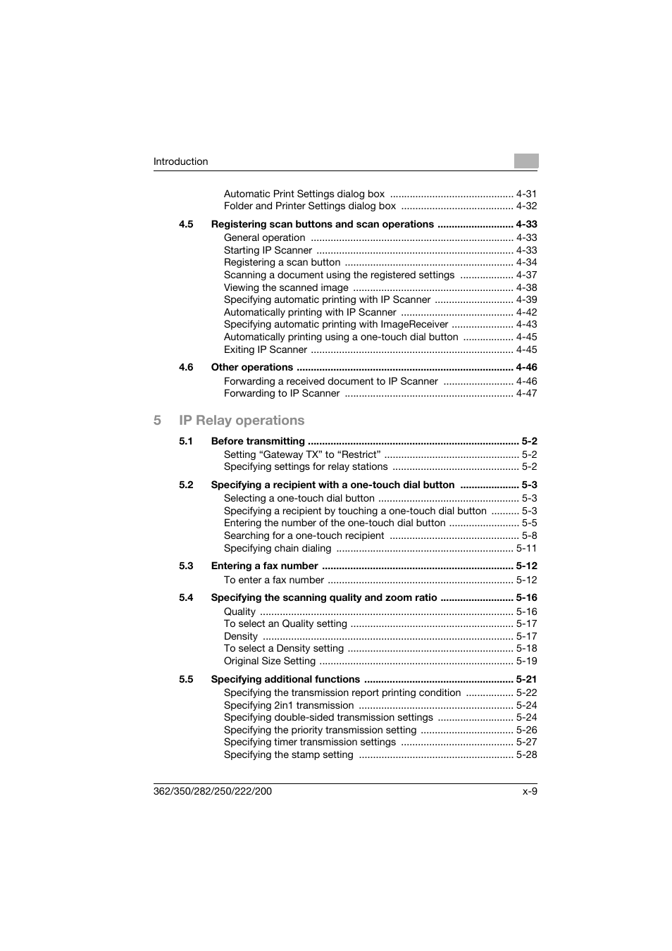 5ip relay operations | Konica Minolta bizhub 282 User Manual | Page 10 / 288