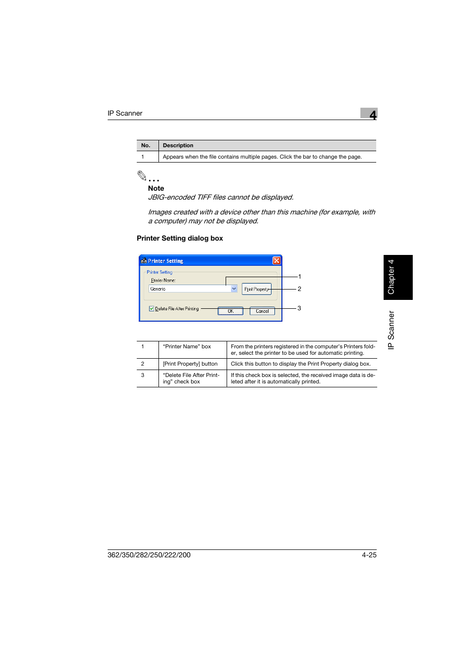 Printer setting dialog box, Printer setting dialog box -25 | Konica Minolta bizhub 282 User Manual | Page 140 / 288