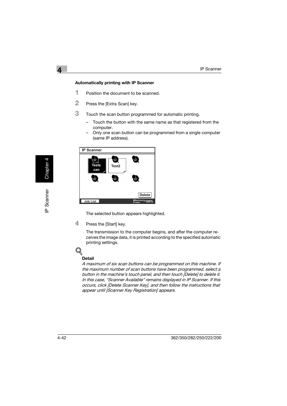 Automatically printing with ip scanner, Automatically printing with ip scanner -42 | Konica Minolta bizhub 282 User Manual | Page 157 / 288