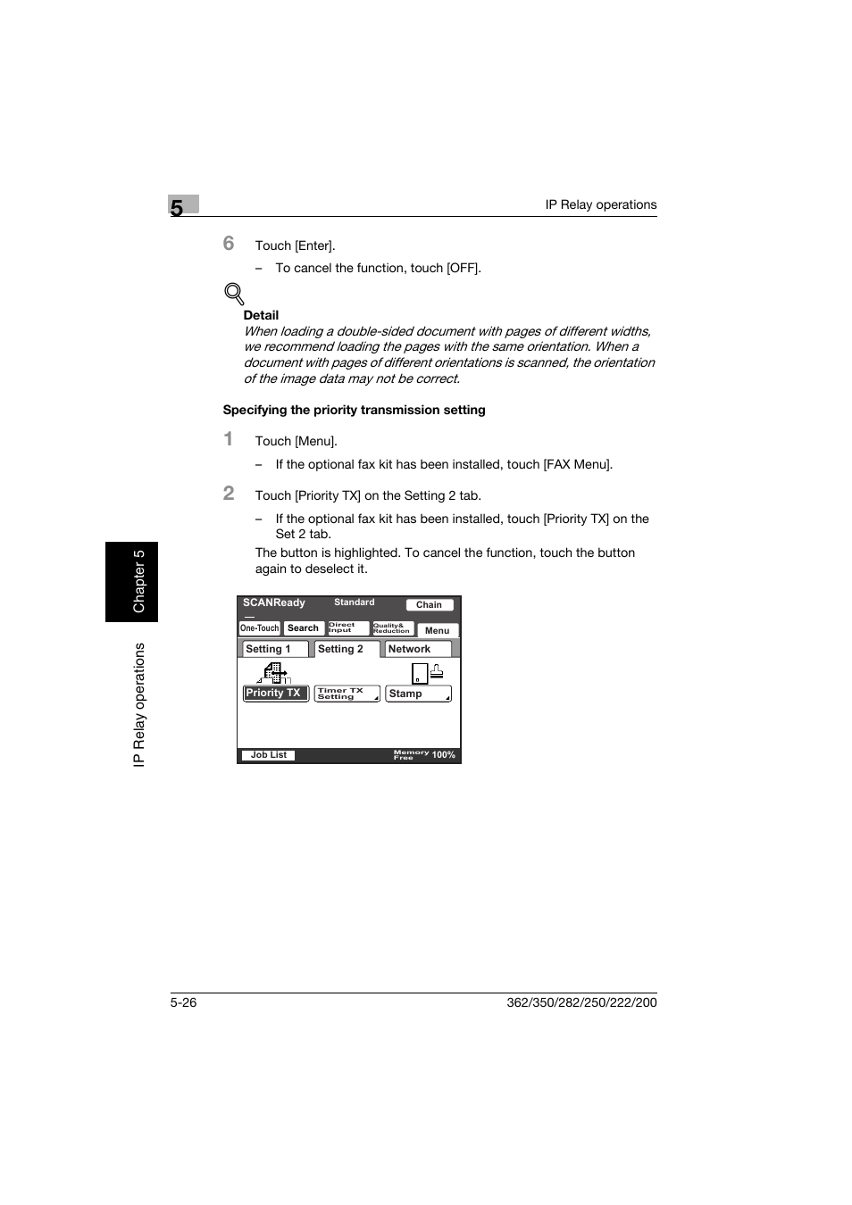Specifying the priority transmission setting, Specifying the priority transmission setting -26 | Konica Minolta bizhub 282 User Manual | Page 189 / 288