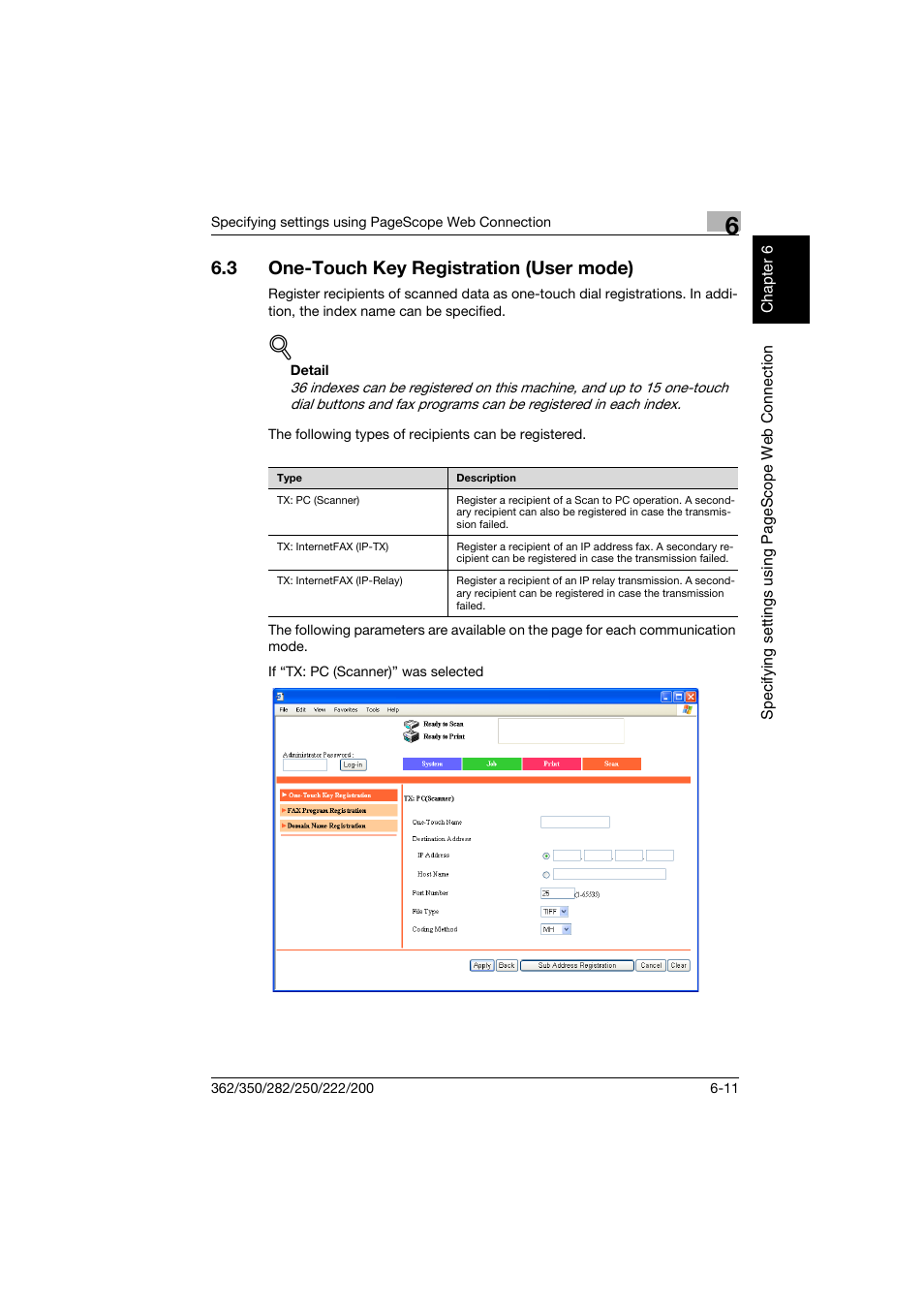 3 one-touch key registration (user mode), One-touch key registration (user mode) -11 | Konica Minolta bizhub 282 User Manual | Page 214 / 288