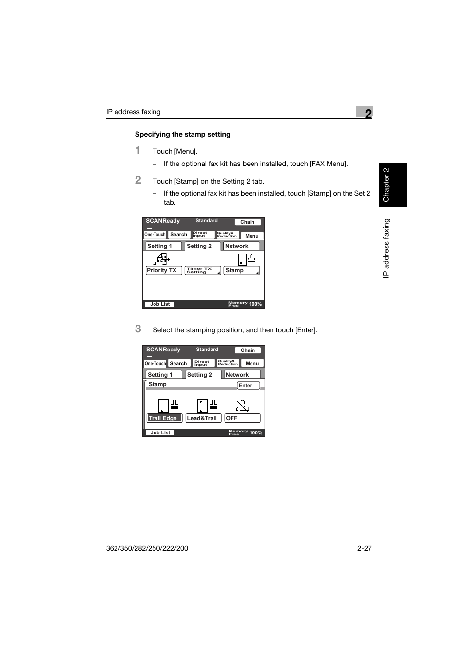 Specifying the stamp setting, Specifying the stamp setting -27 | Konica Minolta bizhub 282 User Manual | Page 52 / 288
