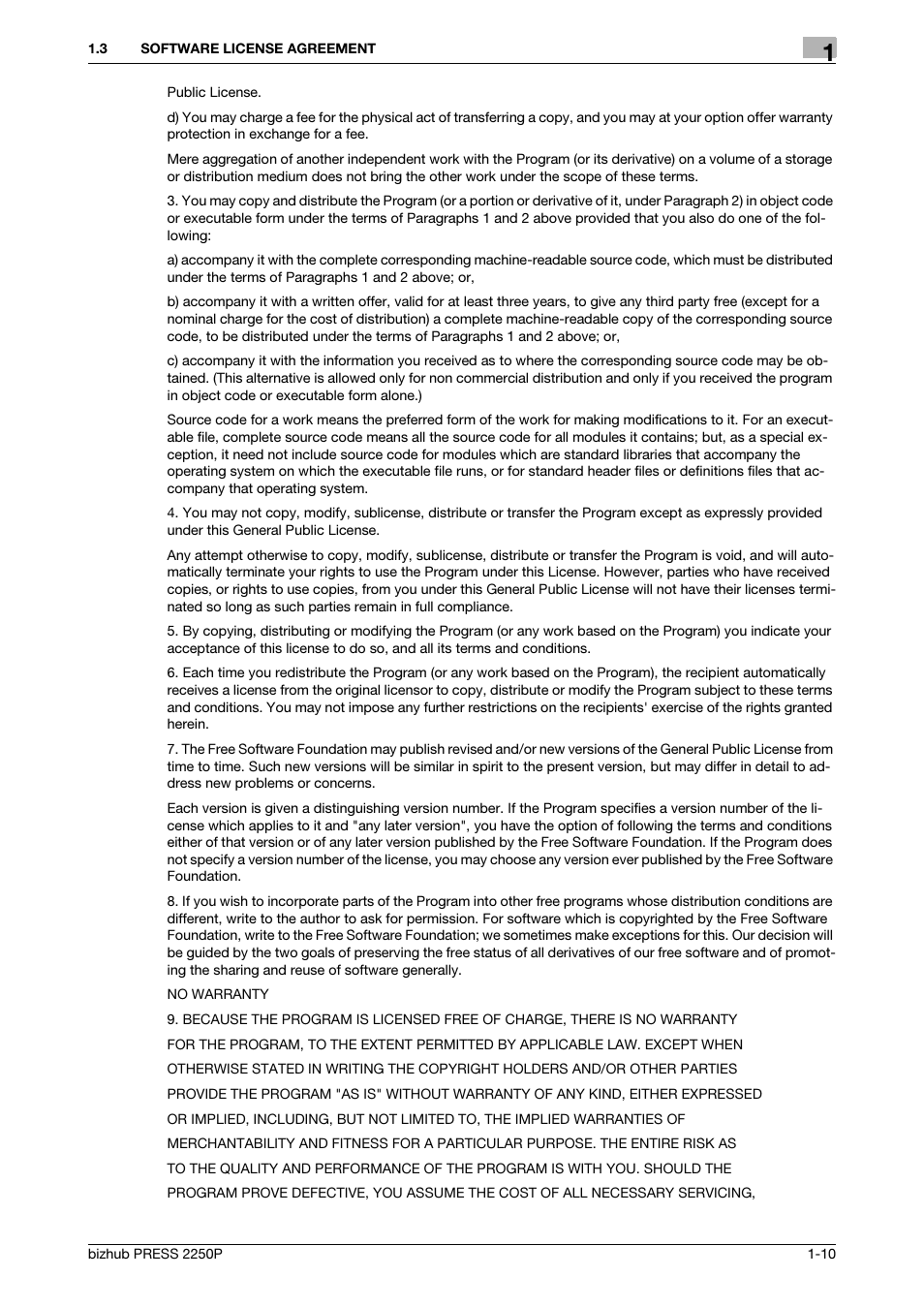 Konica Minolta bizhub PRESS 2250P User Manual | Page 12 / 92