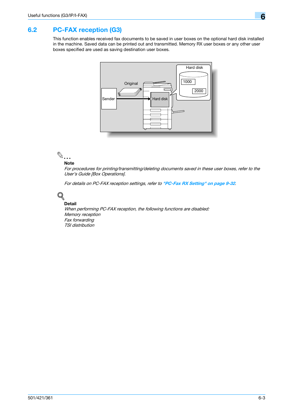 2 pc-fax reception (g3), Pc-fax reception (g3) -3 | Konica Minolta bizhub 421 User Manual | Page 140 / 321