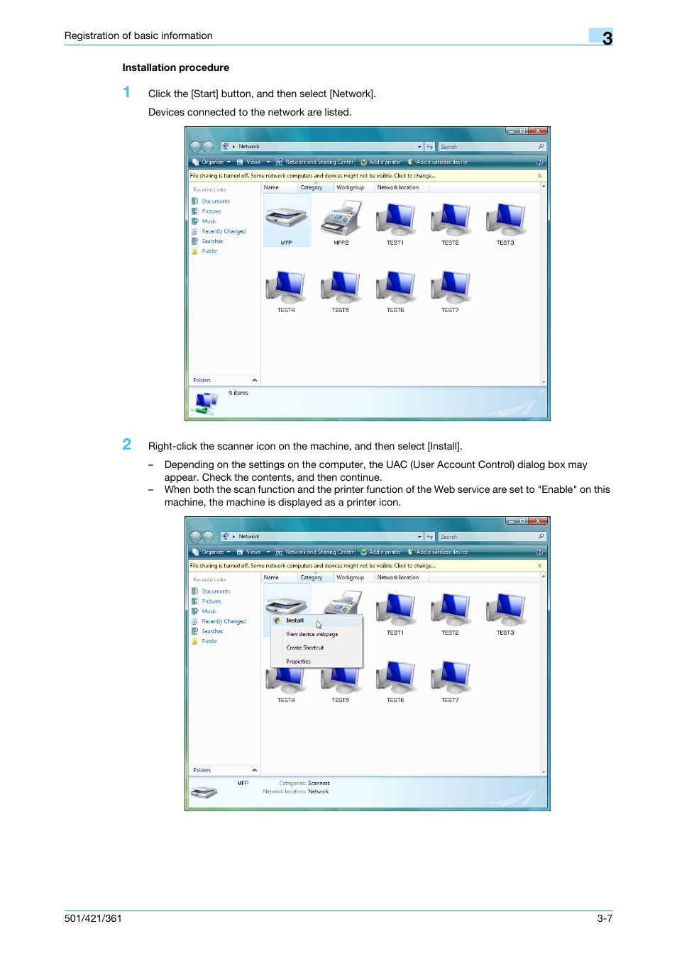 Installation procedure, Installation procedure -7 | Konica Minolta bizhub 421 User Manual | Page 52 / 321