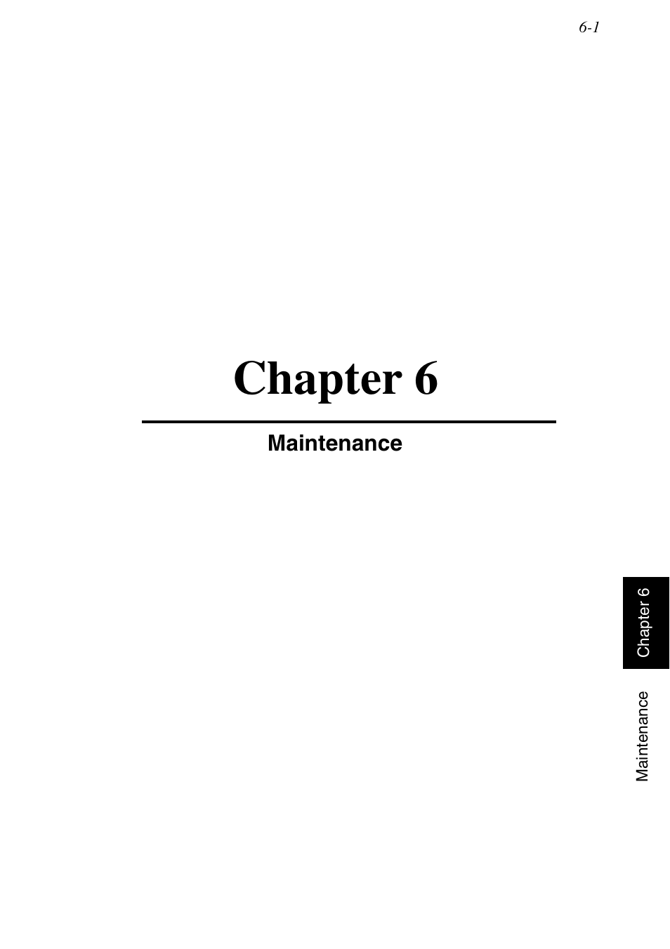 Maintenance, Chapter 6, Maintenance -1 | Konica Minolta MSP3500 User Manual | Page 111 / 136