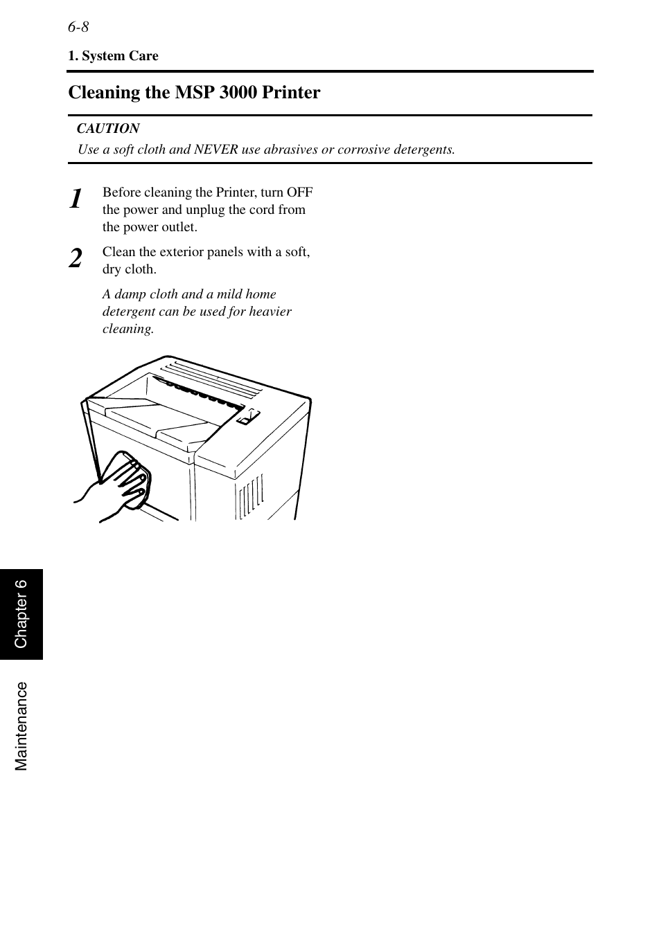 Cleaning the msp 3000 printer, Cleaning the msp 3000 printer -8 | Konica Minolta MSP3500 User Manual | Page 118 / 136