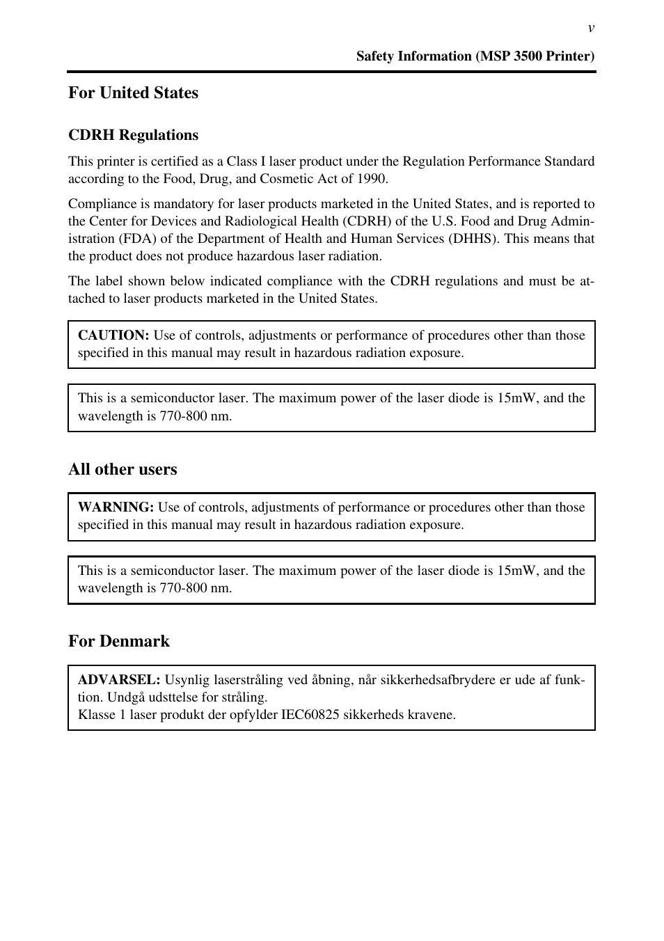 Konica Minolta MSP3500 User Manual | Page 13 / 136