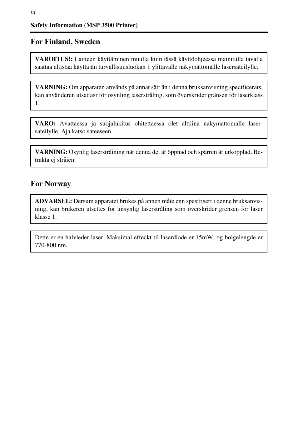 Konica Minolta MSP3500 User Manual | Page 14 / 136