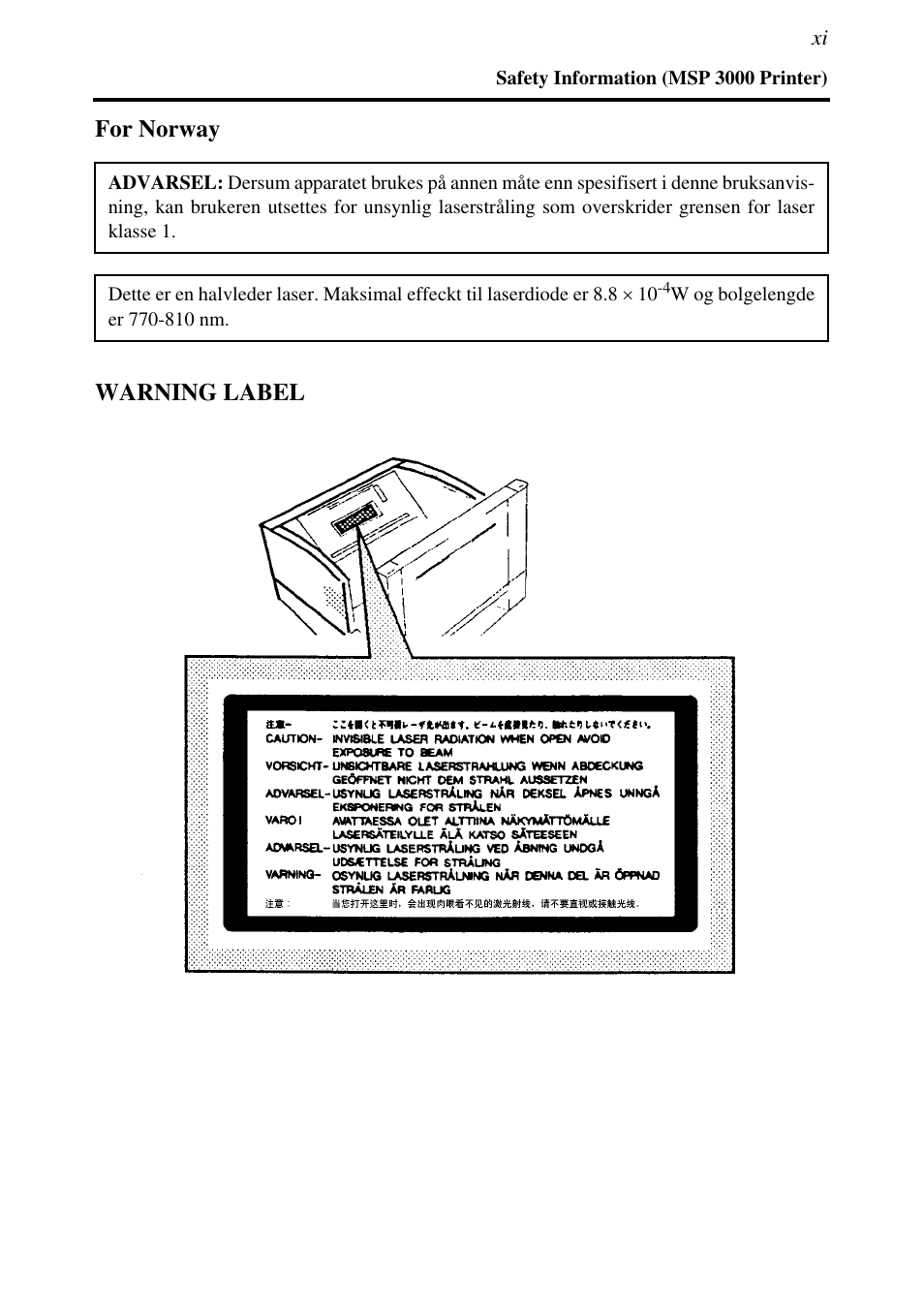 Konica Minolta MSP3500 User Manual | Page 19 / 136