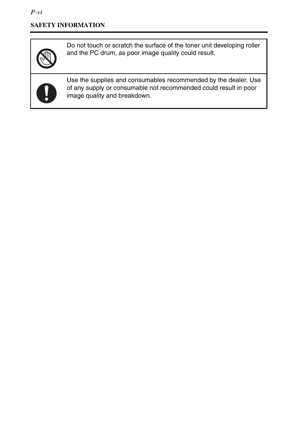 Konica Minolta MSP3500 User Manual | Page 8 / 136