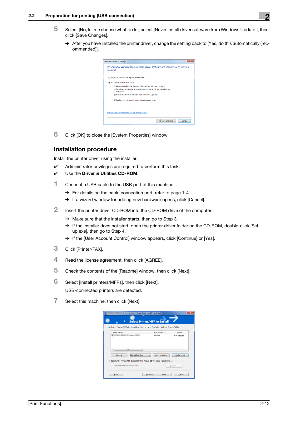 Installation procedure, Installation procedure -12 | Konica Minolta bizhub 4050 User Manual | Page 22 / 115