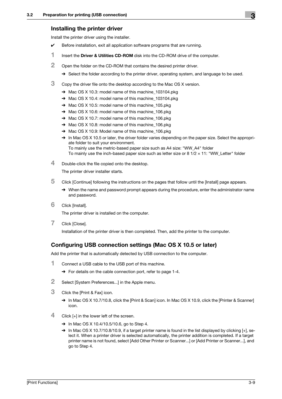 Installing the printer driver | Konica Minolta bizhub 4050 User Manual | Page 81 / 115