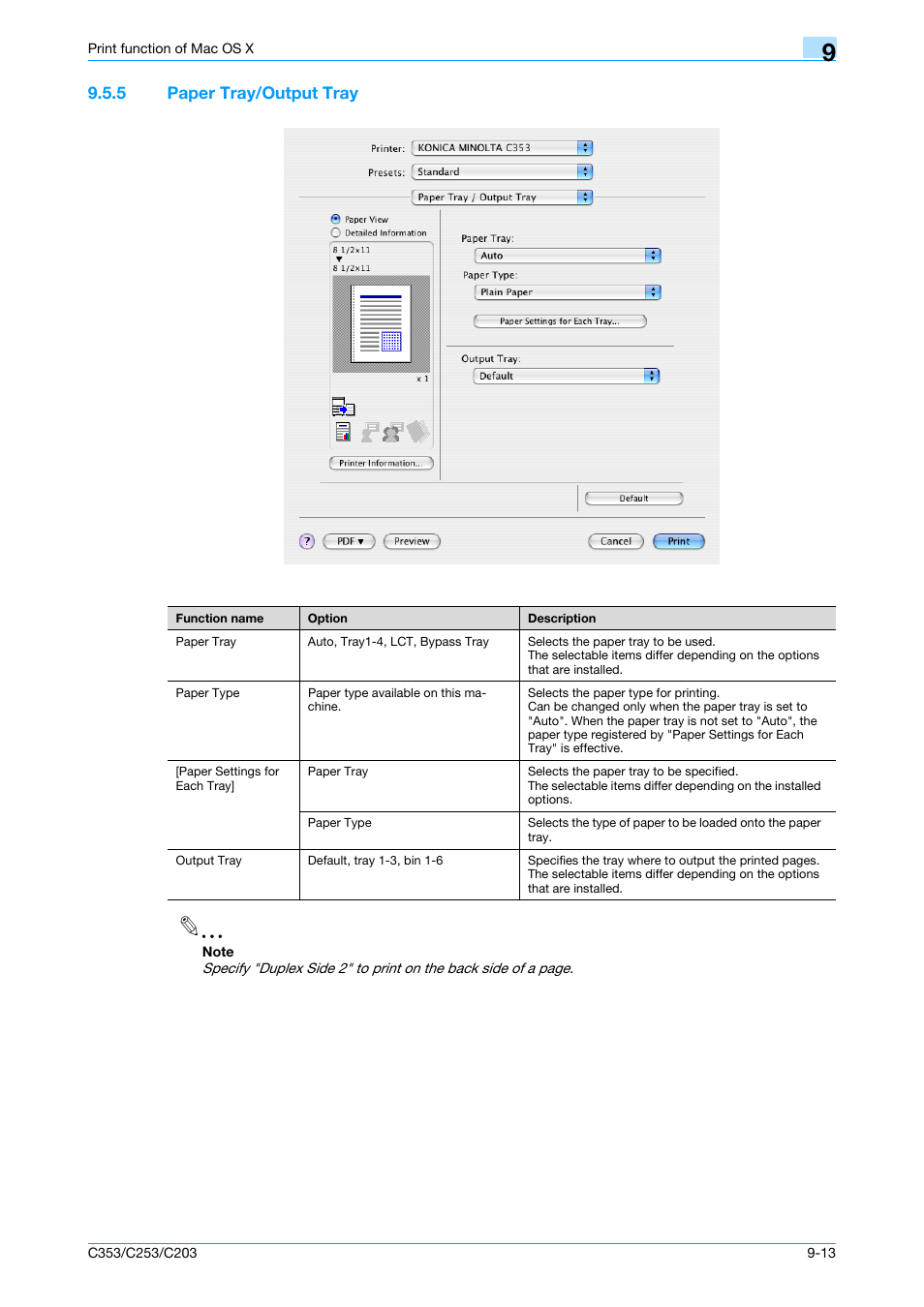 5 paper tray/output tray, Paper tray/output tray -13 | Konica Minolta bizhub C353 User Manual | Page 114 / 262