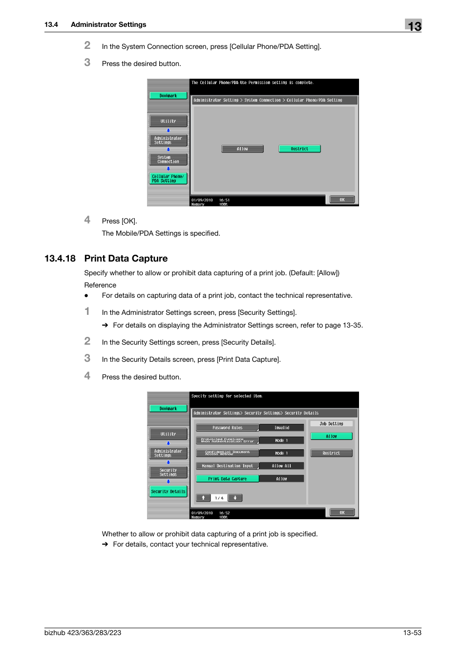 18 print data capture, Print data capture -53 | Konica Minolta BIZHUB 223 User Manual | Page 237 / 294