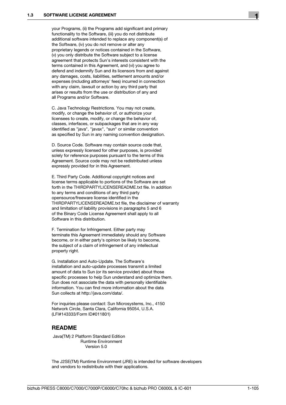 Readme | Konica Minolta bizhub PRESS C7000P User Manual | Page 106 / 138