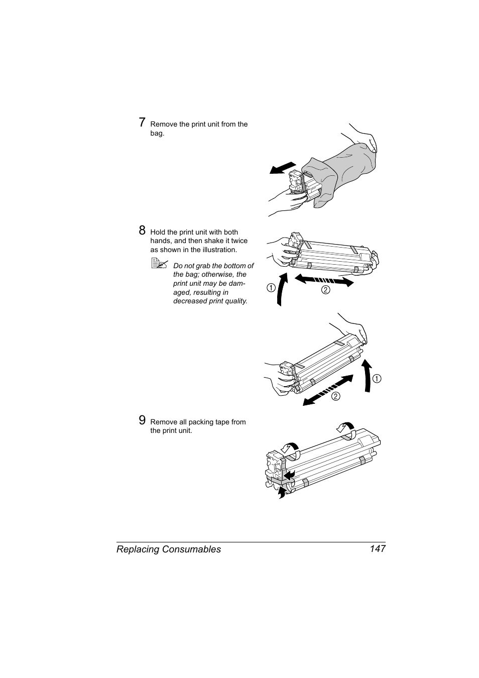 Replacing consumables 147 | Konica Minolta bizhub C31P User Manual | Page 161 / 282