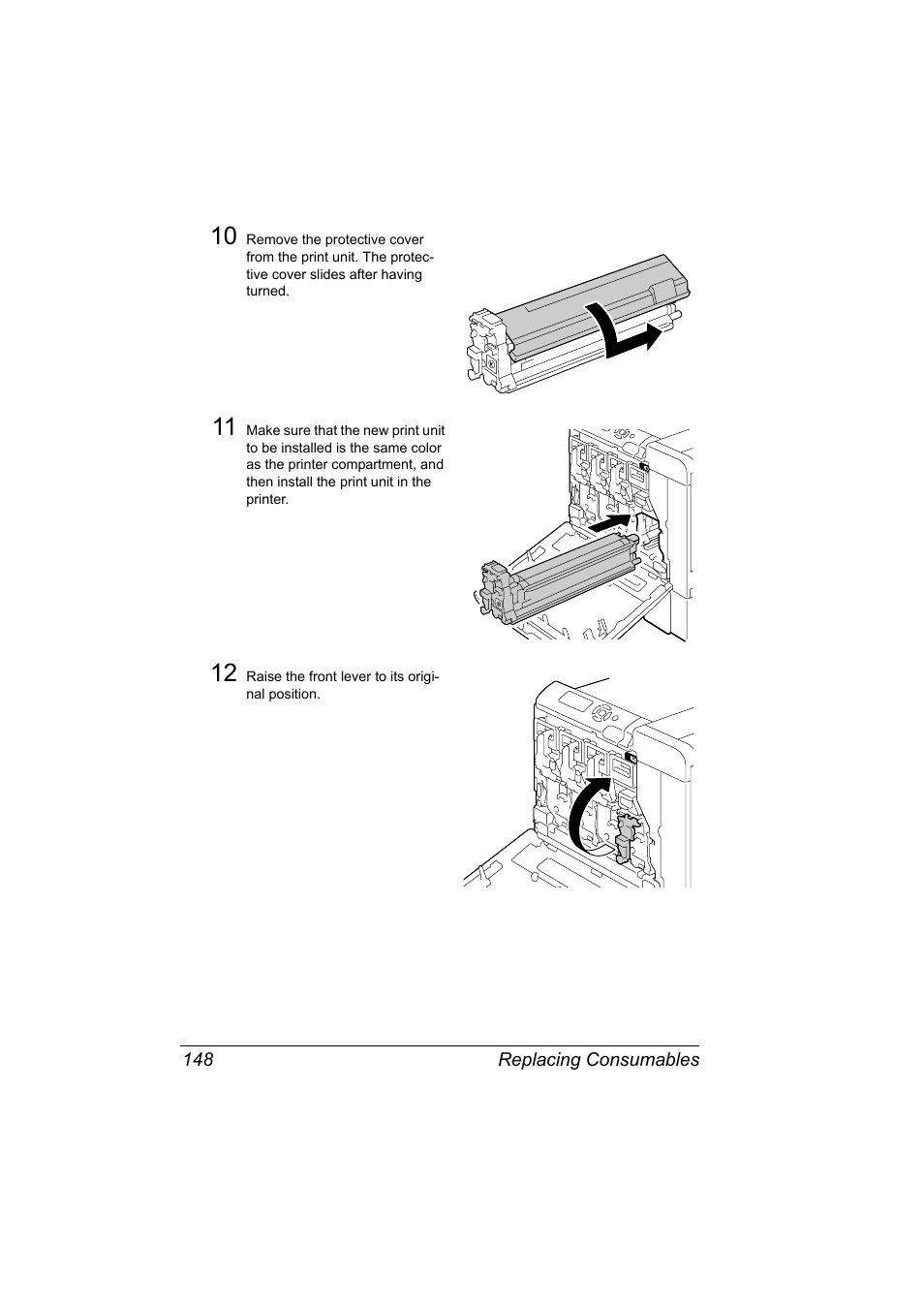 Replacing consumables 148 | Konica Minolta bizhub C31P User Manual | Page 162 / 282