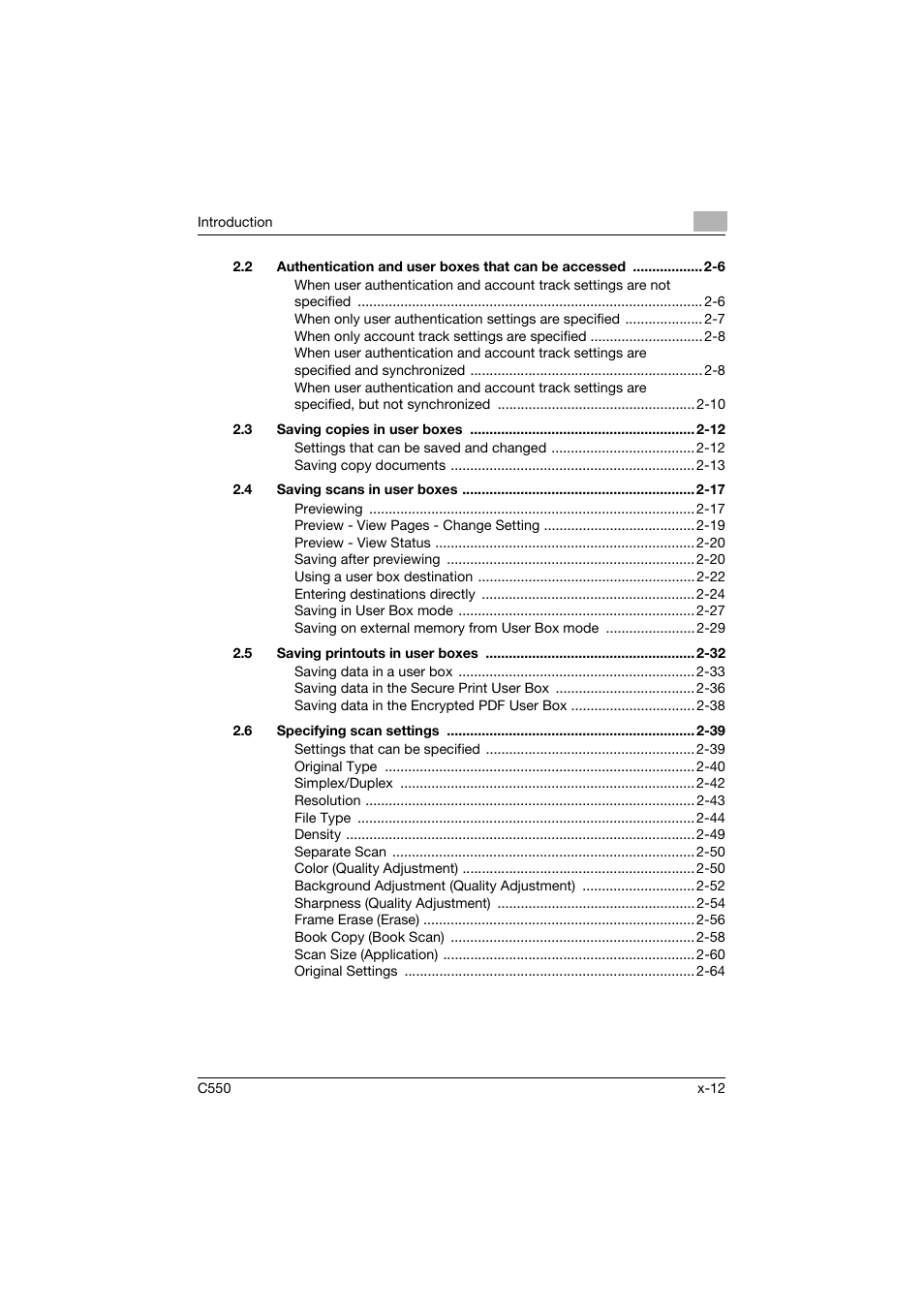 Konica Minolta bizhub C550 User Manual | Page 13 / 359
