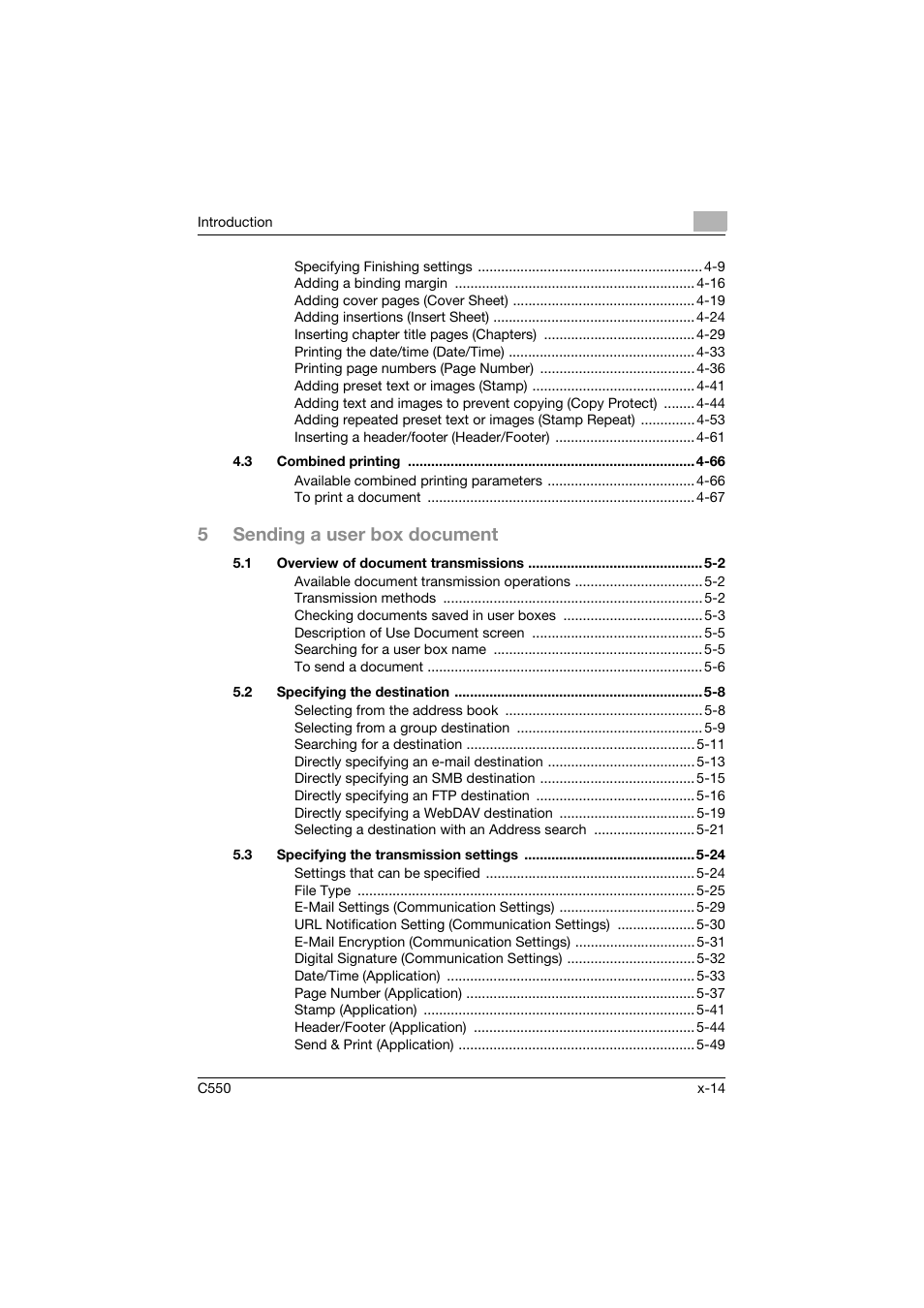 5sending a user box document | Konica Minolta bizhub C550 User Manual | Page 15 / 359