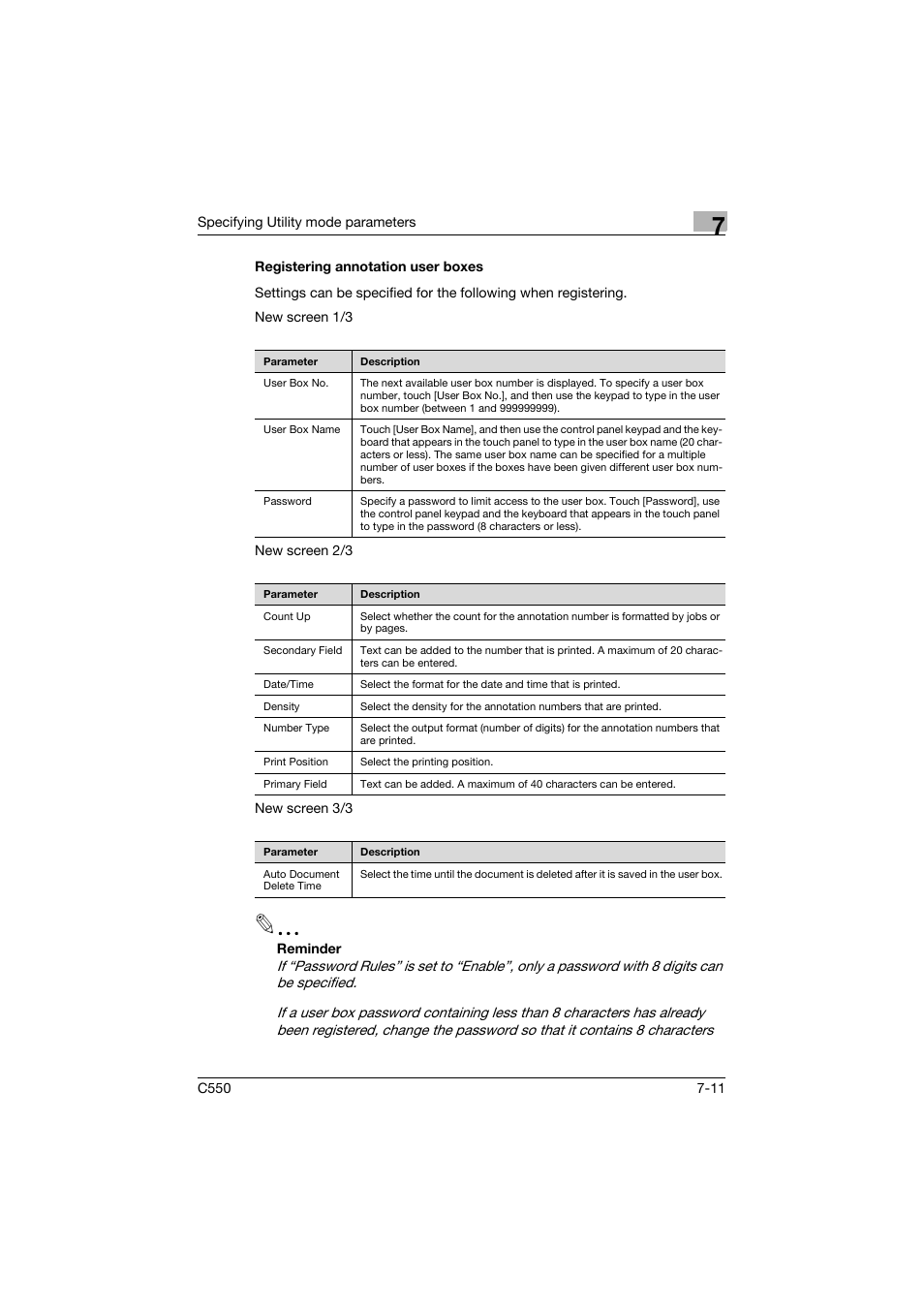 Registering annotation user boxes, Registering annotation user boxes -11 | Konica Minolta bizhub C550 User Manual | Page 308 / 359