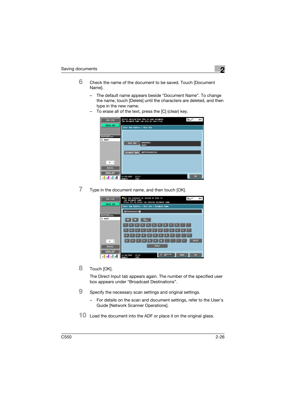 Konica Minolta bizhub C550 User Manual | Page 62 / 359