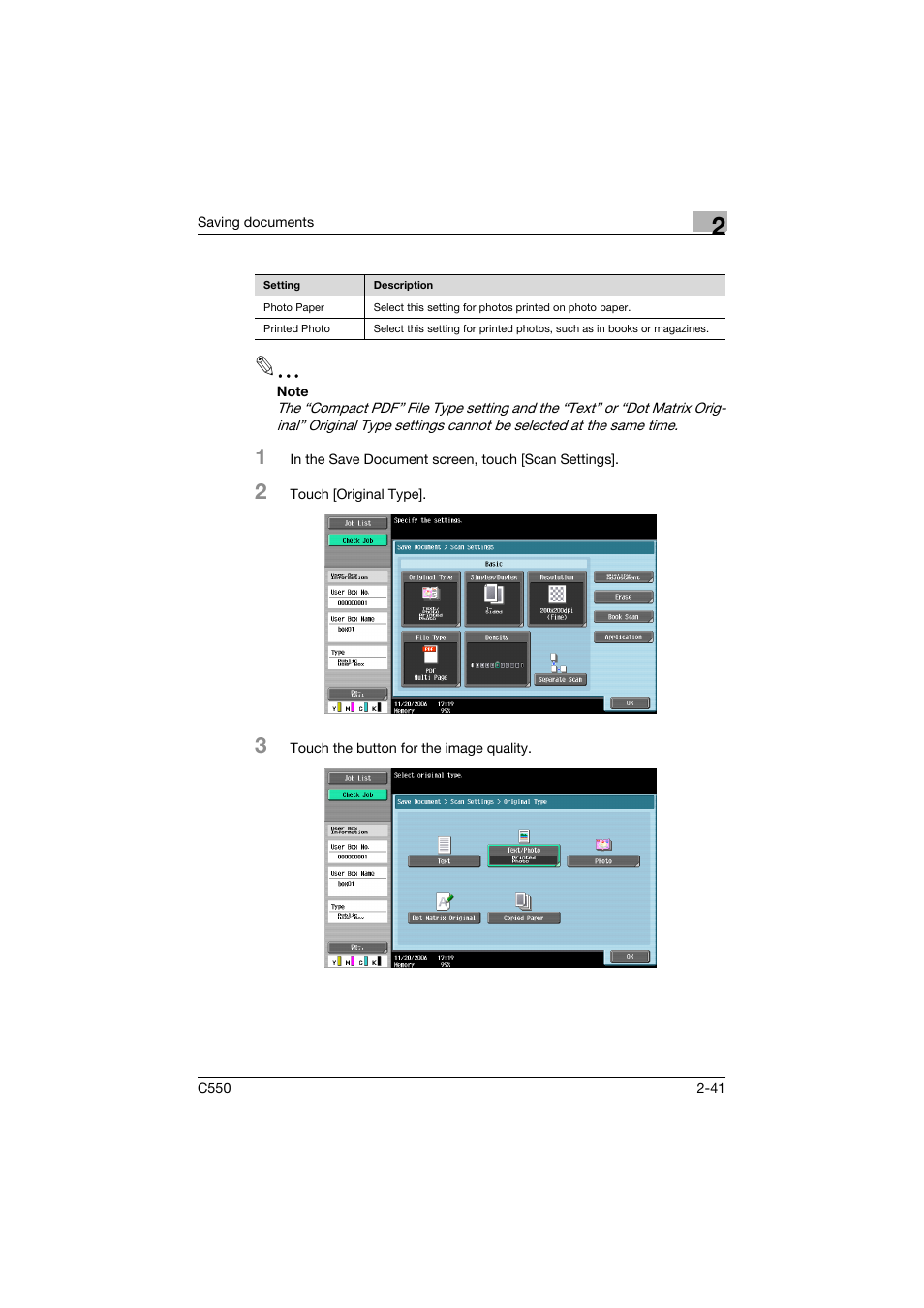 Konica Minolta bizhub C550 User Manual | Page 77 / 359
