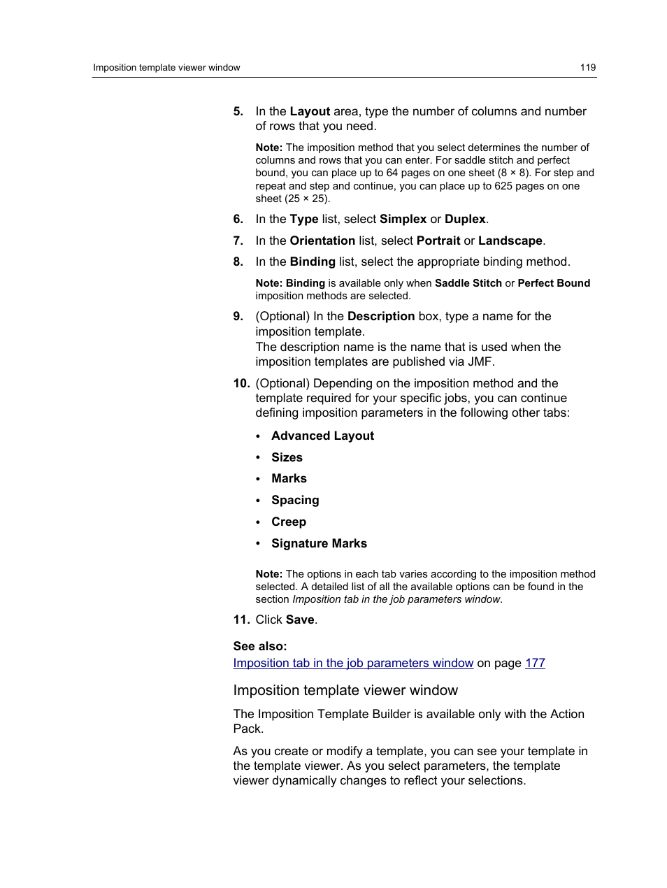 Imposition template viewer window | Konica Minolta bizhub PRESS C1060 User Manual | Page 129 / 270