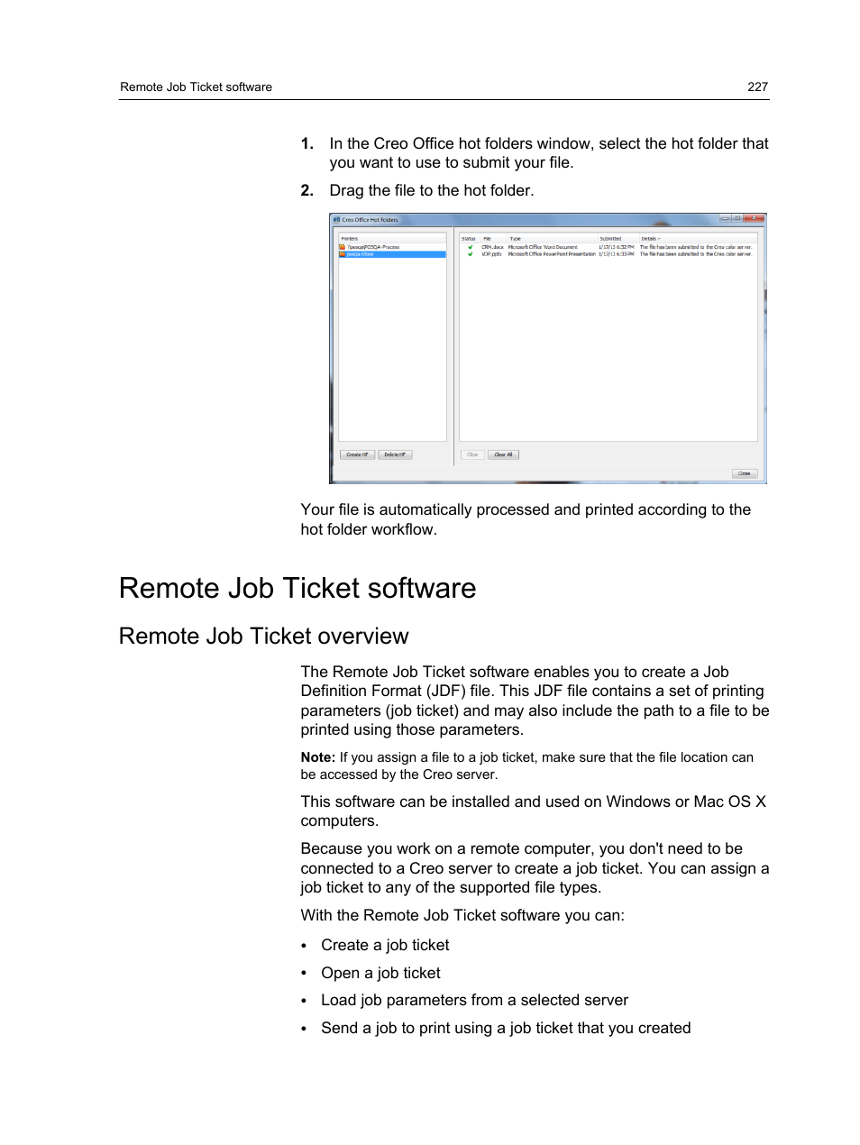 Remote job ticket software, Remote job ticket overview | Konica Minolta bizhub PRESS C1060 User Manual | Page 237 / 270