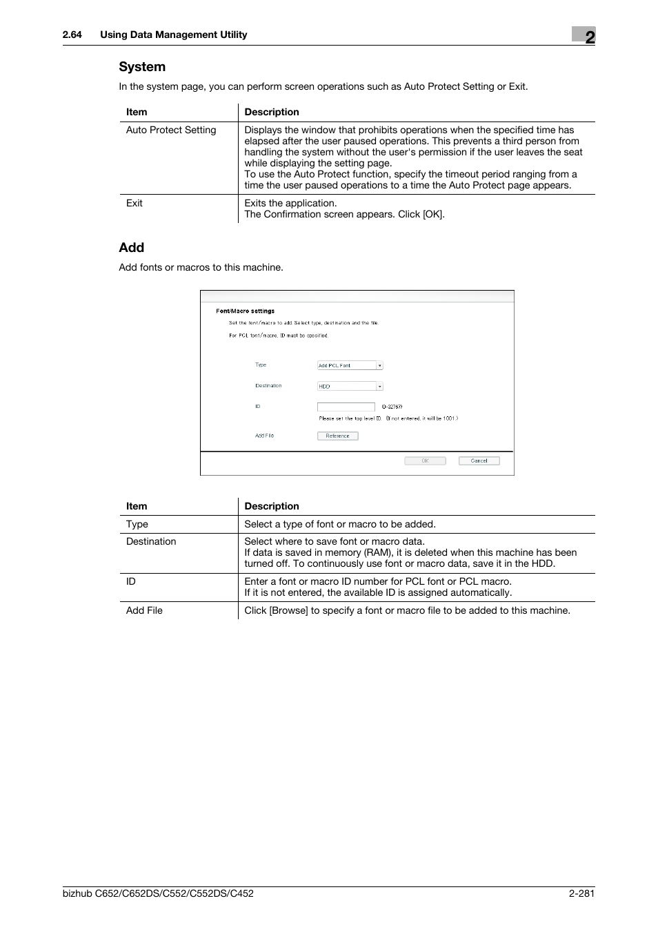 System, System -281 add -281 | Konica Minolta BIZHUB C652DS User Manual | Page 299 / 343