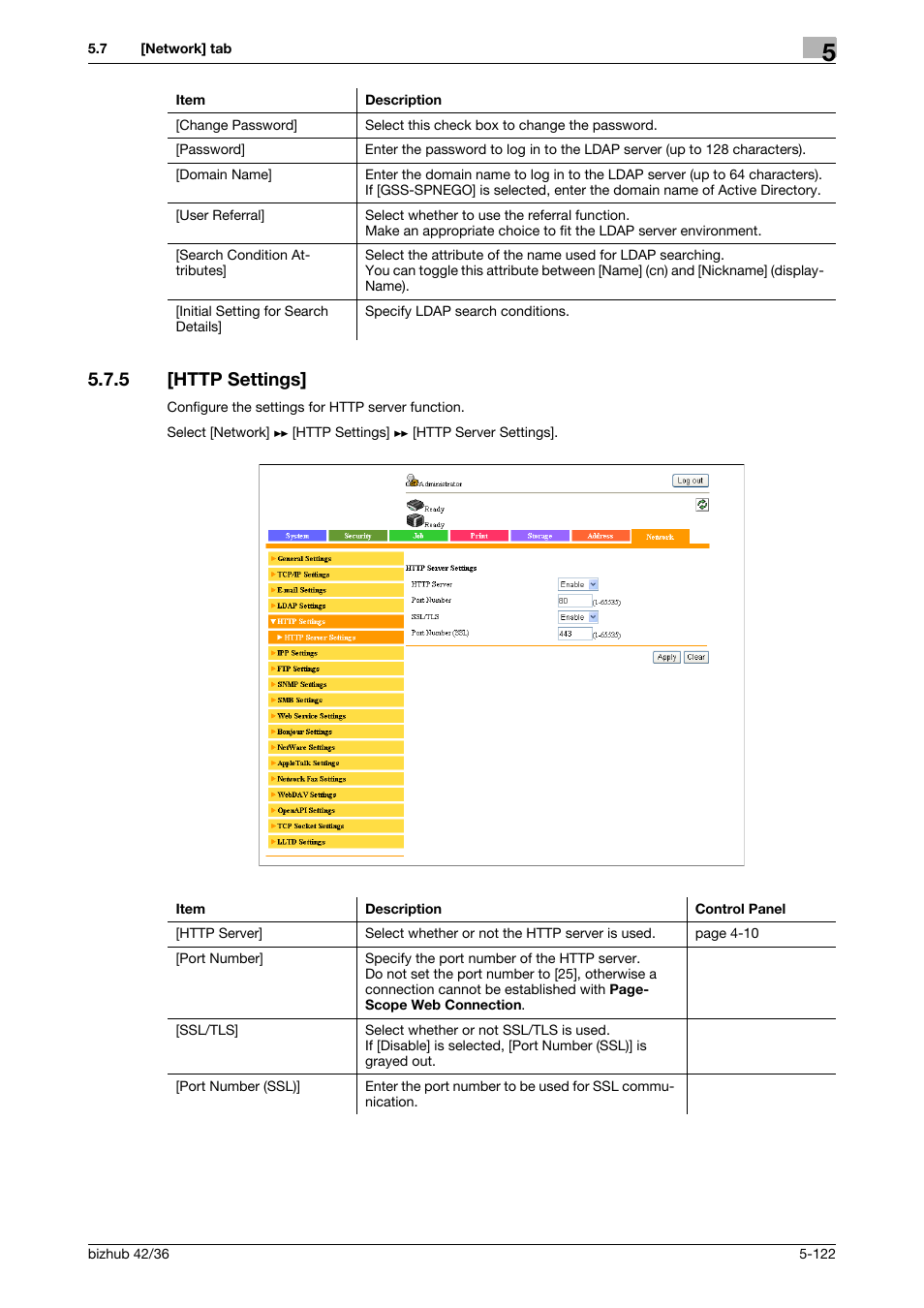 5 [http settings, Http settings] -122 | Konica Minolta bizhub 42 User Manual | Page 210 / 284