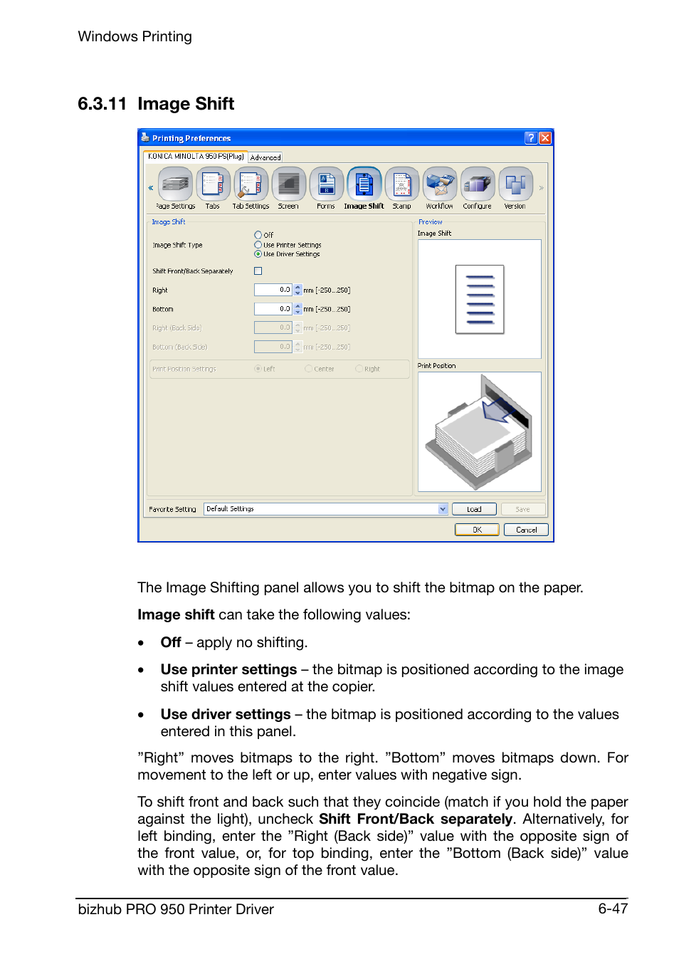 11 image shift | Konica Minolta bizhub PRO 950 User Manual | Page 111 / 160