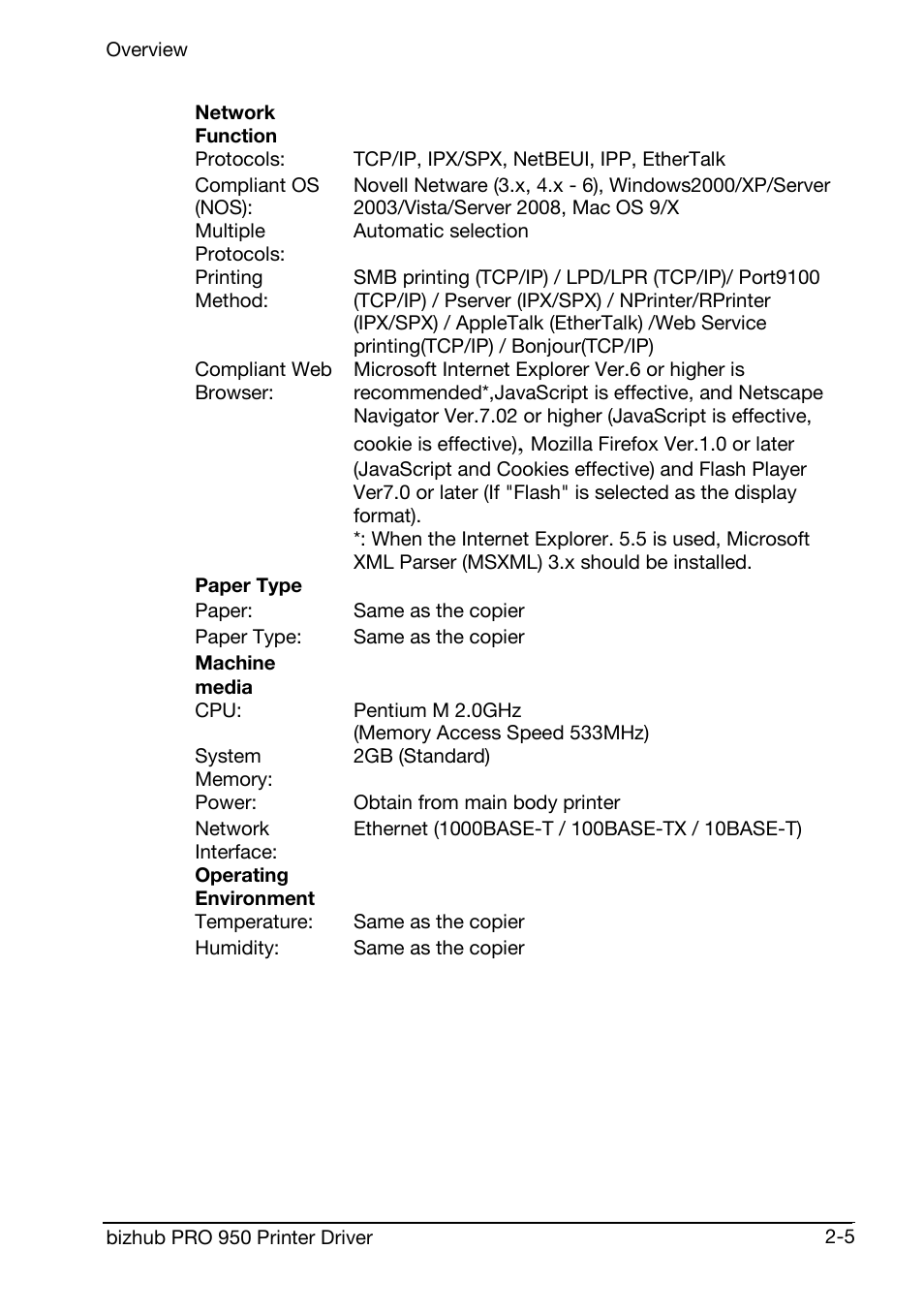 Konica Minolta bizhub PRO 950 User Manual | Page 19 / 160