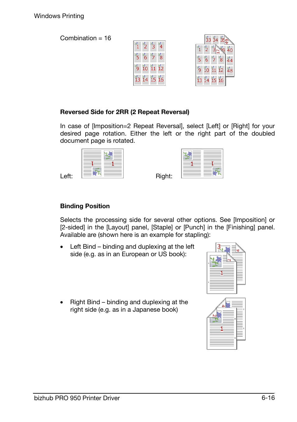 Reversed side for 2rr (2 repeat reversal), Binding position | Konica Minolta bizhub PRO 950 User Manual | Page 80 / 160