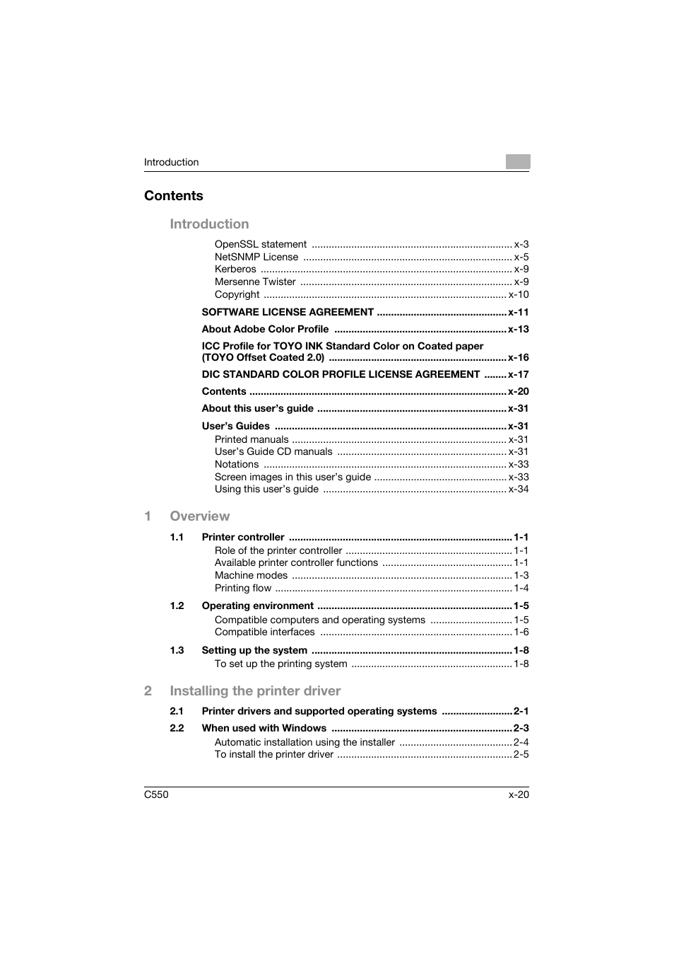 Konica Minolta bizhub C550 User Manual | Page 21 / 427