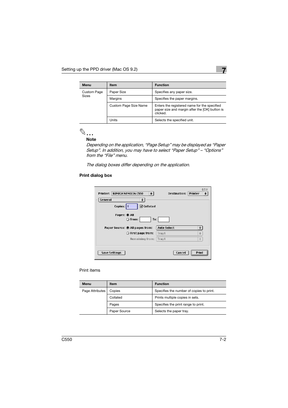 Print dialog box, Print dialog box -2 | Konica Minolta bizhub C550 User Manual | Page 250 / 427