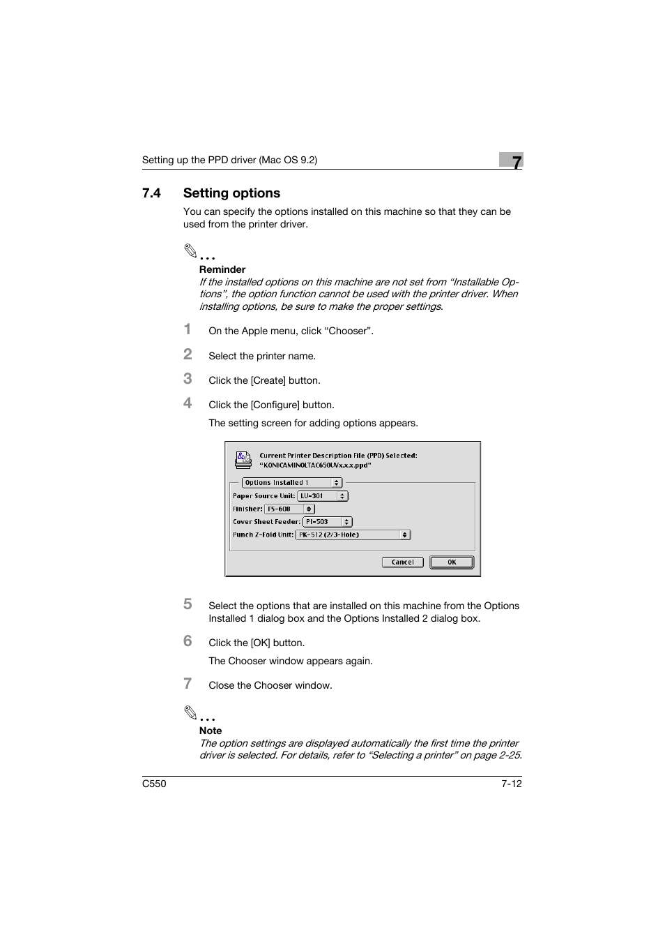4 setting options, Setting options -12 | Konica Minolta bizhub C550 User Manual | Page 260 / 427