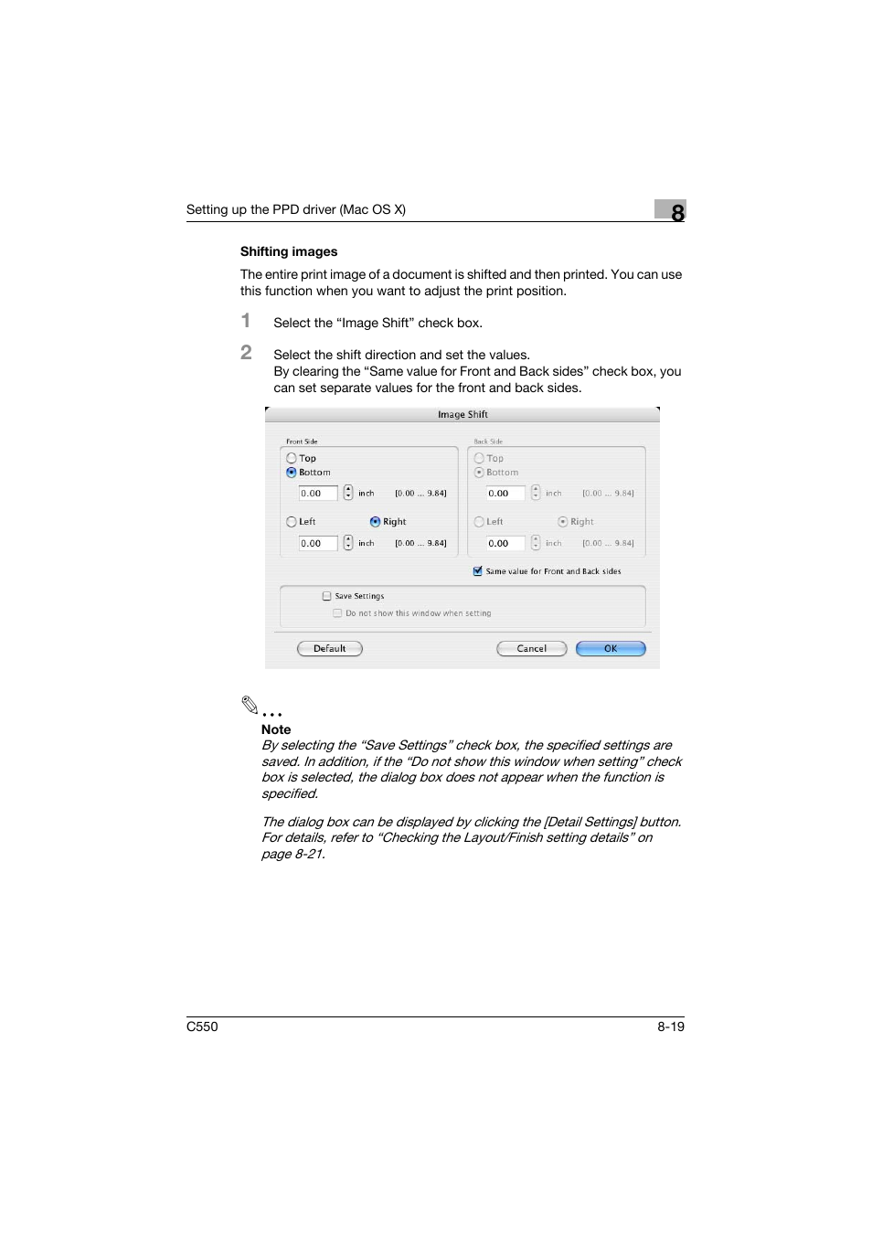 Shifting images, Shifting images -19 | Konica Minolta bizhub C550 User Manual | Page 279 / 427