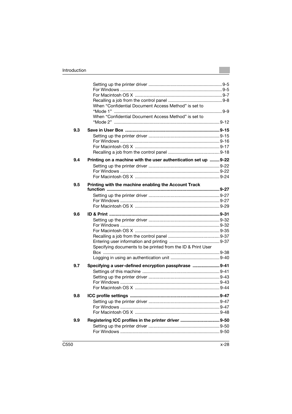 Konica Minolta bizhub C550 User Manual | Page 29 / 427