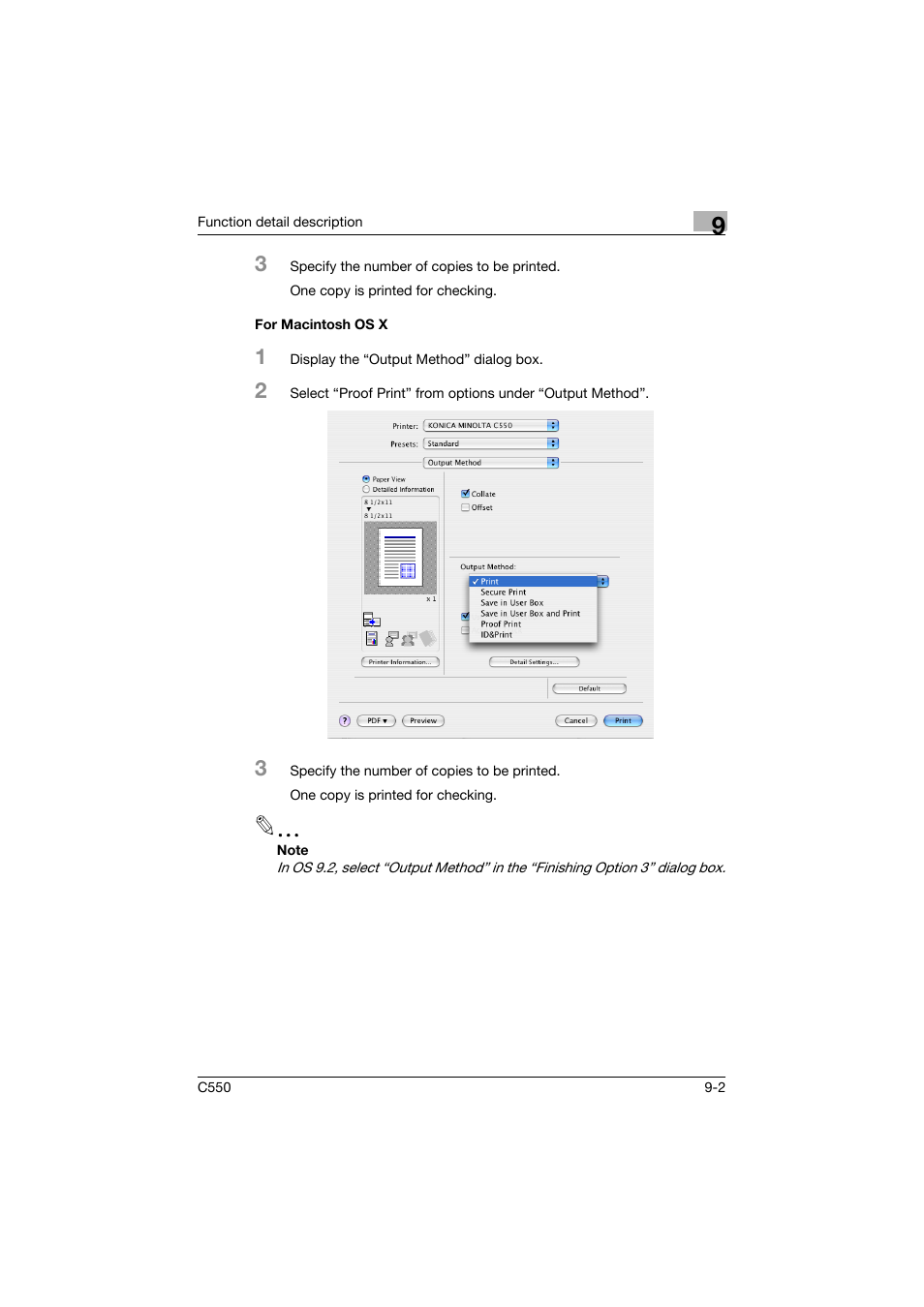 For macintosh os x, For macintosh os x -2 | Konica Minolta bizhub C550 User Manual | Page 301 / 427