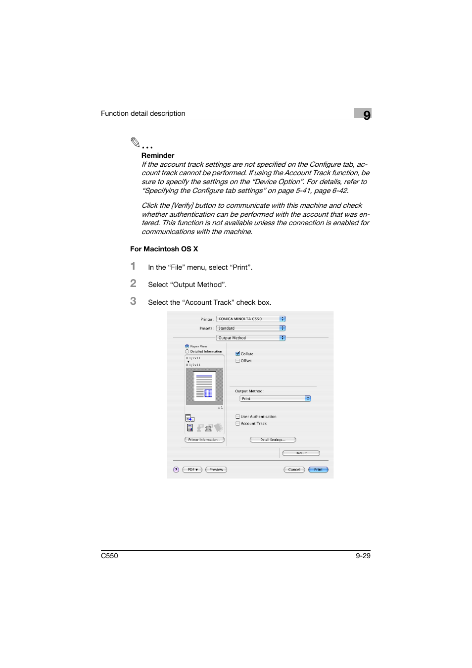 For macintosh os x, For macintosh os x -29 | Konica Minolta bizhub C550 User Manual | Page 328 / 427