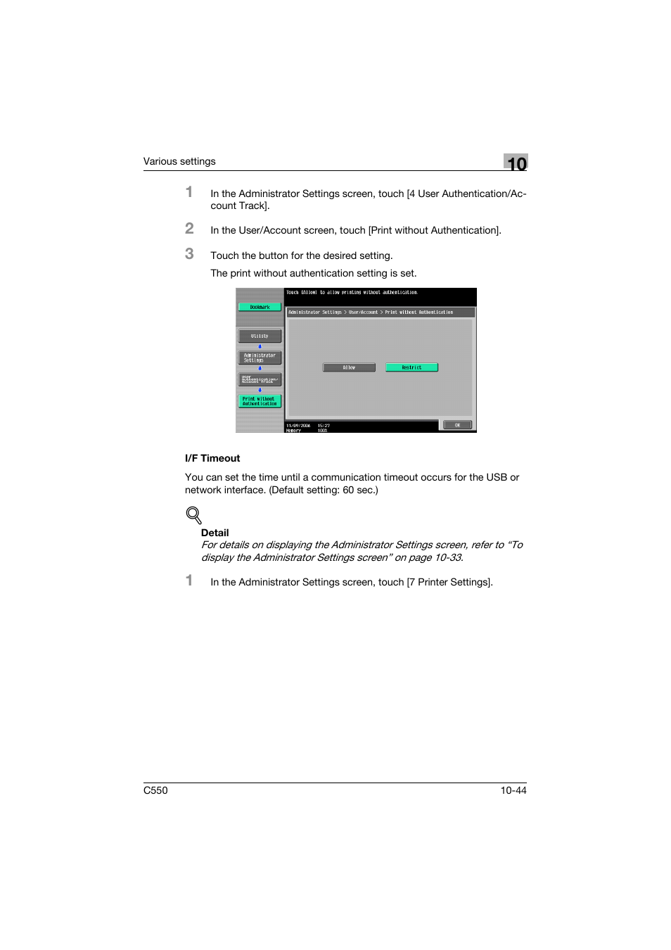 I/f timeout, I/f timeout -44 | Konica Minolta bizhub C550 User Manual | Page 397 / 427