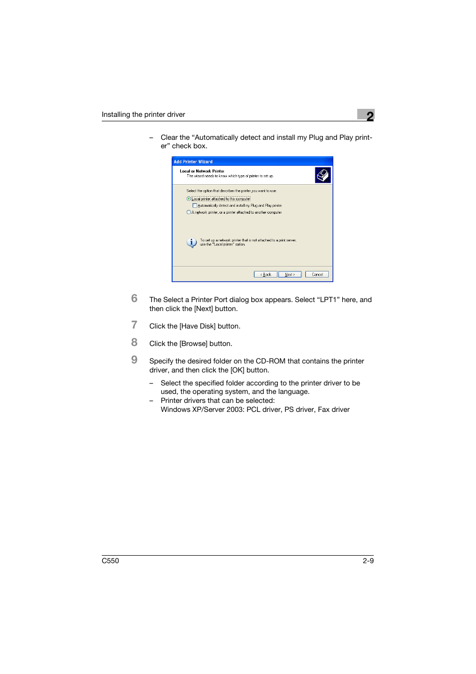 Konica Minolta bizhub C550 User Manual | Page 53 / 427