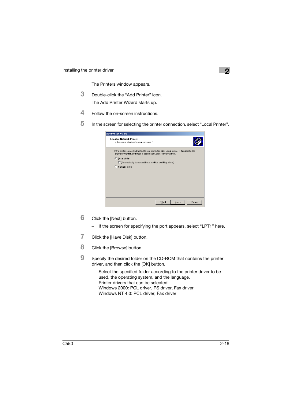 Konica Minolta bizhub C550 User Manual | Page 60 / 427