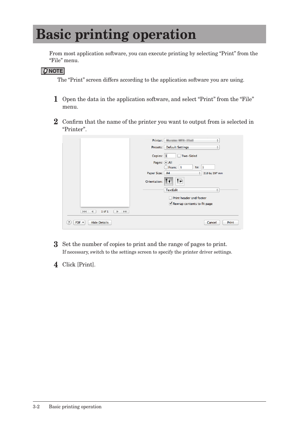 Basic printing operation, Basic printing operation -2 | Konica Minolta bizhub 25e User Manual | Page 69 / 120