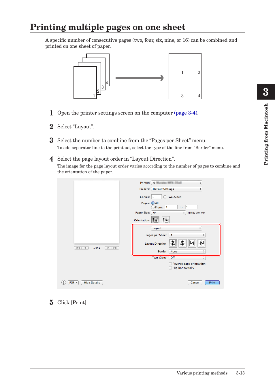 Printing multiple pages on one sheet | Konica Minolta bizhub 25e User Manual | Page 80 / 120