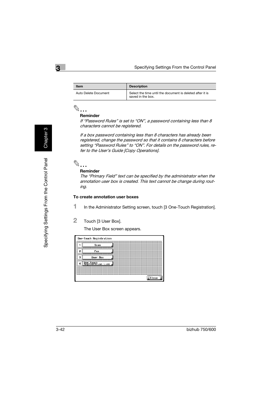 To create annotation user boxes, To create annotation user boxes -42 | Konica Minolta bizhub 750 User Manual | Page 163 / 394